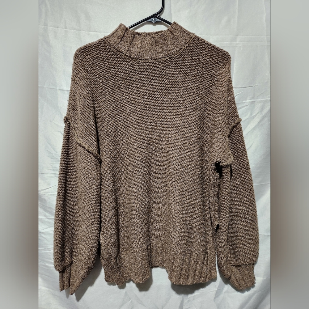 Super Cozy Olive + Oak Brown Sweater